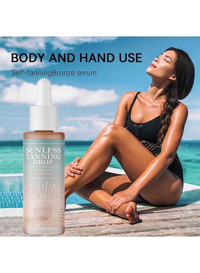BUSHAID Sunless Tanning Drop, Drinkable Sunless Tanning Drops, Self Tanner for Face & Body, Gradual Tan with Natural-Looking Glow, Easy-to-Use Daily Tanning Drops to Drink for a Bronzed Look, Hydrating Formula - Image 2